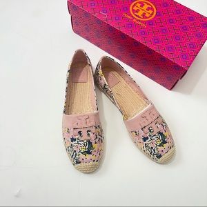 Tory Burch Weston Espadrille flower field flats